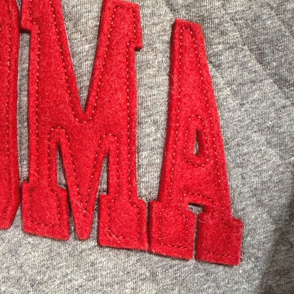 Oklahoma‎ Sooners Pressbox Women's S Moose Quilted Pullover Sweatshirt Grey NEW - Picture 4 of 11